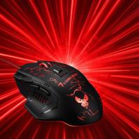 Мишка дротова ігрова GAMING MOUSE X7 1.5 м Чорна з підсвіткою