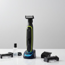 Бездротова бритва акумуляторний тример для бороди та вусів VGR V-017 зі змінними насадками