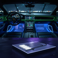 Світлодіодна підсвітка салону авто RGB-підсвітка ніг в авто 4 шт., USB Bluetooth-застосунок APP