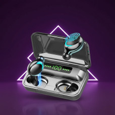 Бездротові вакуумні Bluetooth-навушники з кейсом TWS BTH-F9-5 сенсорні Чорні