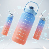 Спортивний набір пляшок для води 3в1 2000 мл 700 мл 300 мл