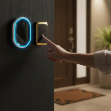 Бездротовий дверний дзвінок із безліччю мелодій 38 шт. і регульованою гучністю 220 Вт у розетку A1 Чорний