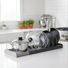 Підставка для посуду  Органайзер для кришок Розширюваний тримач для зберігання з неіржавкої сталі DISH RACK
