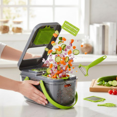 Багатофункціональна овочерізка MA-22/ мультислайсер 22 в 1 з контейнером шатківниця, нарізання та подрібнення