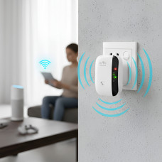 Бездротовий Репітер Wi-Fi Wireless-N розширювач діапазону Wi-Fi мережі ретранслятор 802.11N/B/G 2dBi