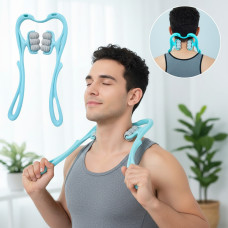 Ручний роликовий масажер для шиї Hexiang Neck Massager для зняття втоми і напруги з 6 кульками