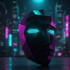 Чорна пластикова маска Гра в Кальмара (Півдніє)