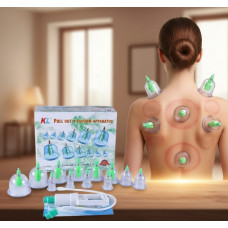 Вакуумні масажні антицелюлітні банки Pull Out a Vacuum Apparatus 12 шт. з насосом для домашньої терапії