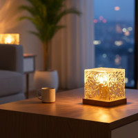 Нічник-проєктор КУБ із проєкцією води настільна RGB лампа з ефектом водяної хвилі