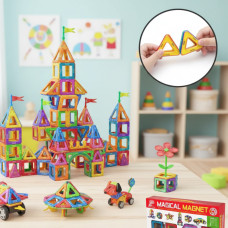 Дитячий магнітний конструктор 3D Magical Magnet 98 елементів для навчання та гри