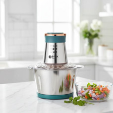 Електричний подрібнювач із металевою чашею BITEK BT-7019 Кухонний комбайн 2,0 л 1000 Вт