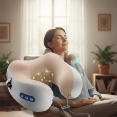 Вібромасажна дорожня подушка, Масажна подушка для шиї U-shaped