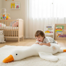 Плюшева іграшка Гусак Обіймуся 110 см,/Подушка обіймашка качка Біла