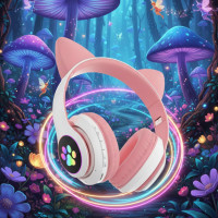 Навушники CAT з котячими вушками Bluetooth 400 мА·год (MP3/FM)