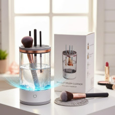 Очисник електричних косметичних пензлів для макіяжу 3в1 для всіх типів пензлів для макіяжу