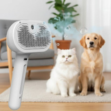 Парова масажна щітка Zmaker для кішок і собак з розпилювачем і масажем, USB, портативна