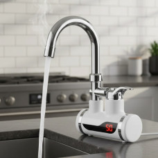 Кран електричний з LCD-екраном проточний водонагрівач нижнє під'єднання