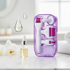 Набір мезоролерів 5в1 для обличчя та тіла Derma Roller Set з титановими мікроголками