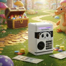 Копілка електронна з кодовим замком Панда, дитячий банкомат PANDA