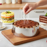 Форма для випікання Кільце кондитерське розсувне Cake Ring 16-30 см Кільце кондитерське універсальне