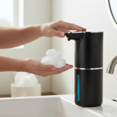 Безконтактний сенсорний дозатор для рідкого мила та мийних засобів P11, 350 мл, чорний