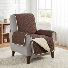 Накидка на крісло Двостороннє покривало Dy Couch Coat — Коричнева