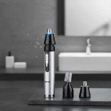 Тример 3 в 1 для стрижки брів, волосся в носі та вухах, бороди Gemei GM-3107 Акумуляторний