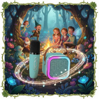 Міні-дитяча караоке K12 з одним бездротовим мікрофоном, портативними бездротовими динаміками