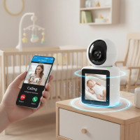 Настільна відеоняня з Wi-Fi, 3 МП, поворотна камера з двостороннім зв'язком ICSEE V1-20C