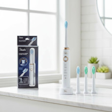 Акумуляторна електрична масажна зубна щітка з 5 режимами роботи Shuke з чотирма насадками