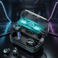 Бездротові TWS навушники Bluetooth 5.1 True Wireless M10. Кейс повербанк з LED-дисплеєм