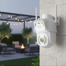Вулична Wi-Fi IP камера відеоспостереження PTZ 12MP SD39 4G з поворотом, датчиком руху та нічним баченням