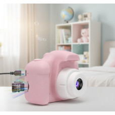 Дитяча цифрова фотокамера TOPA з 2.0 дисплеєм і з функцією відео Рожева