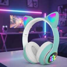 Бездротові Bluetooth-навушники з котячими вушками та LED-підсвіткою Cat ear VIV-23M