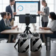 Мінімікрофон портативний F12 3 в 1, Lavalier із шумозаглушенням і роз'ємами Lightning