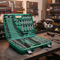 Набір інструментів 216 предметів в ударостійкому кейсі/універсальні для авто, мото, дому та гаража