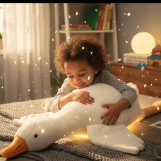 М'яка іграшка Гусак обіймуся 90 см подушка обіймашка білий