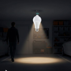 Світлодіодна лампа з датчиком руху й освітленості 9 Вт E27 220 В холодне біле світло