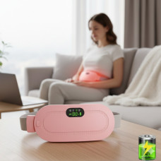 Розумний пояс із функцією масажу та підігрівання для менструальних болів рожевий