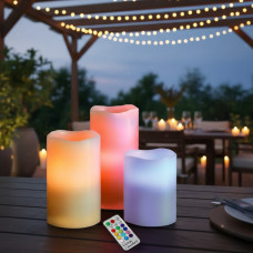 Нічник набір світлодіодних свічок Luma Candles LED-свічка — нічник RGB з пультом керування 3 шт.