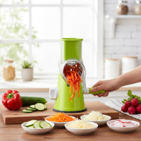 Мультислайсер овочерізка 3в1 Kitchen Master тертка механічна 3 насадки