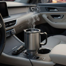 Термокухоль із підігрівом 400 мл від прикурювача з неіржавкої сталі Автомобільний