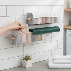 Настінний універсальний пластиковий органайзер 2в1 для зберігання білизни в ящику або шафі