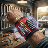Браслет магнітний Magnetic Wristband з вбудованими магнітами кріплення гвинтів, цвяхів