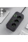Сетевой разветвитель с 3 розетками, 5 USB и Type-C, шнур 2 м, черный и белый