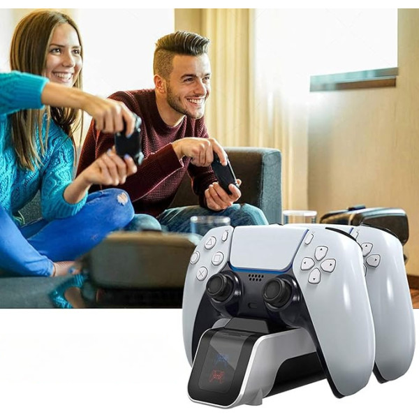 Док-станция Aolion PS5 DualSense для зарядки двух контроллеров белого цвета