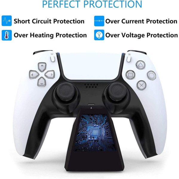Док-станция Aolion PS5 DualSense для зарядки двух контроллеров белого цвета