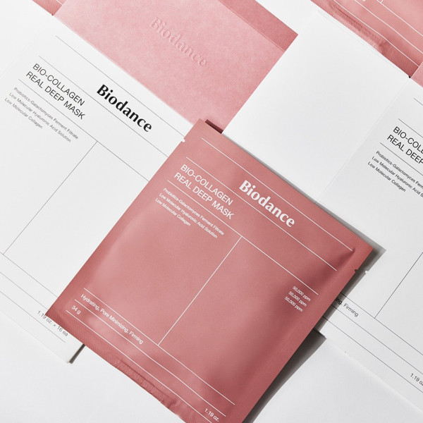 Гидрогелевая маска для лица Biodance Bio-Collagen Real Deep Mask 4 шт с коллагеном для всех типов кожи