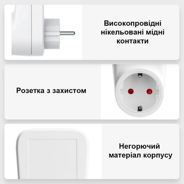 Реле защиты напряжения HLP02 с автоматическим выключателем 220В и световой индикацией для розетки
