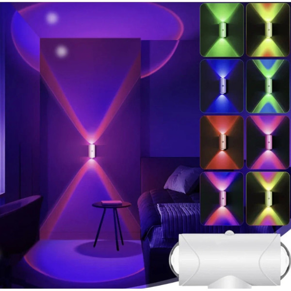 Настенный светодиодный светильник AND 5683 RGB комплект из 2 шт с разноцветной подсветкой